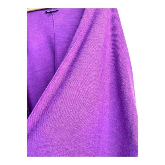 Eileen Fisher Open Front Cardigan Women's Size XL 100% Merino Wool | Purple - Picture 5 of 8